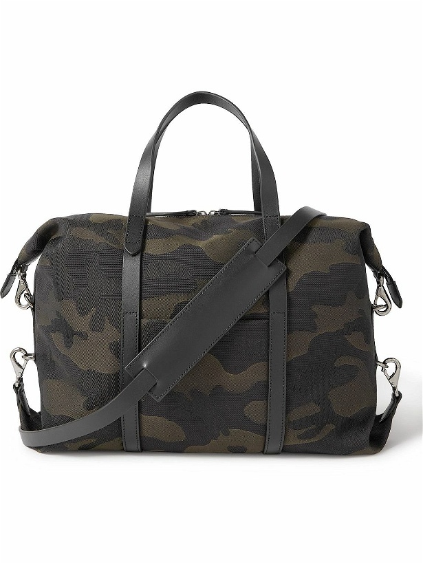 Photo: Mismo - Utility Leather-Trimmed Camouflage-Jacquard Holdall