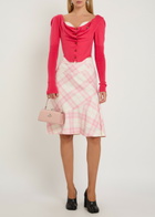 Vivienne Westwood Bea Draped Wool-blend Corset Cardigan Red