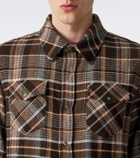 God's True Cashmere Wilderness plaid cashmere shirt with emeralds