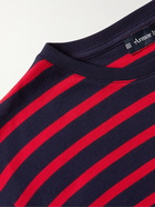 ARMOR LUX - Slim-Fit Striped Cotton-Jersey T-Shirt - Red