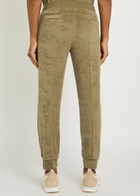 Aurélien Pintuck Tapered-leg Terry Sweatpants Khaki