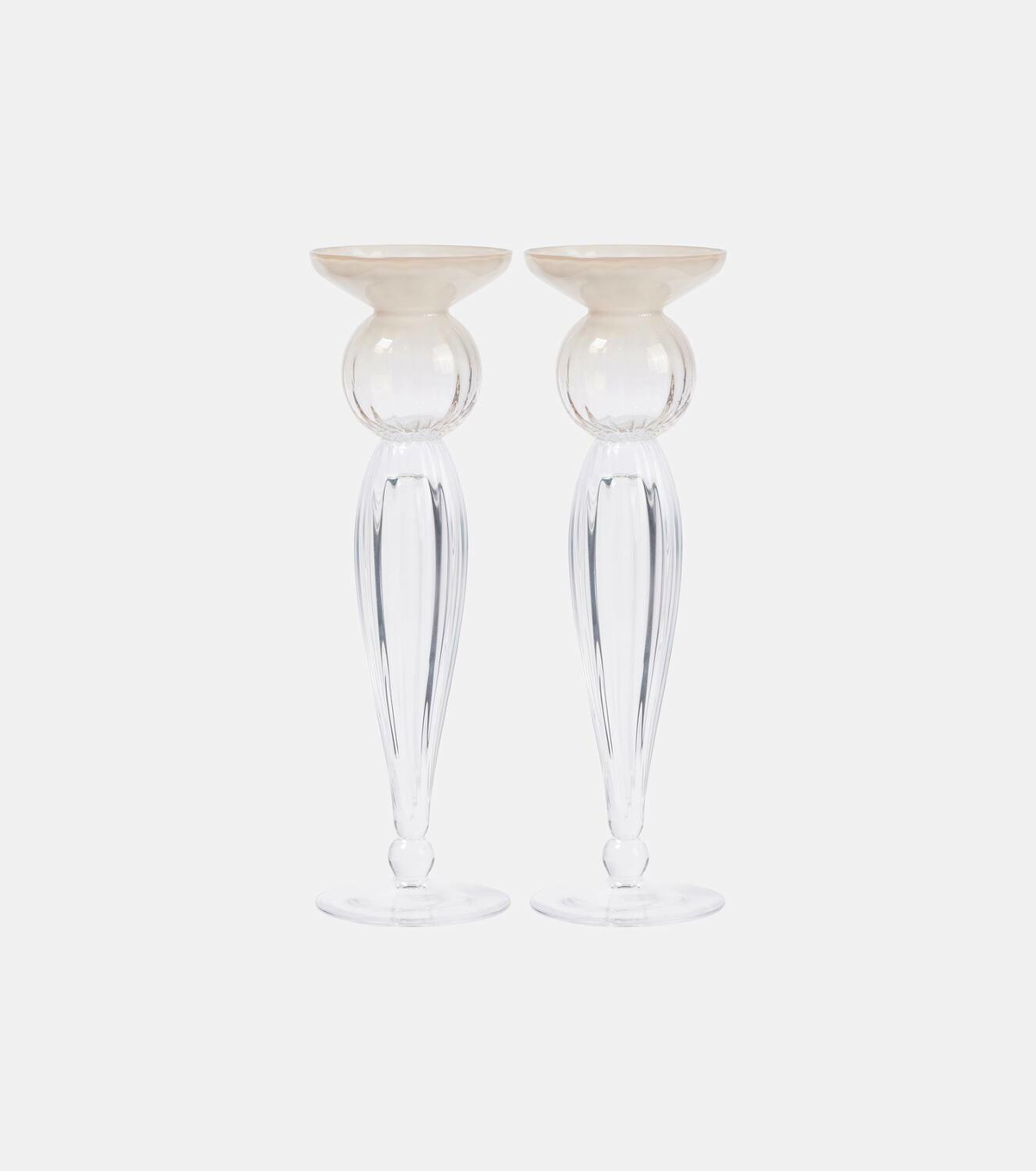 Brunello Cucinelli Set of 2 murano glass candle holder