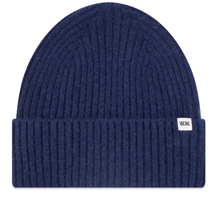 Photo: Wood Wood Men's Luca Beanie in Navy