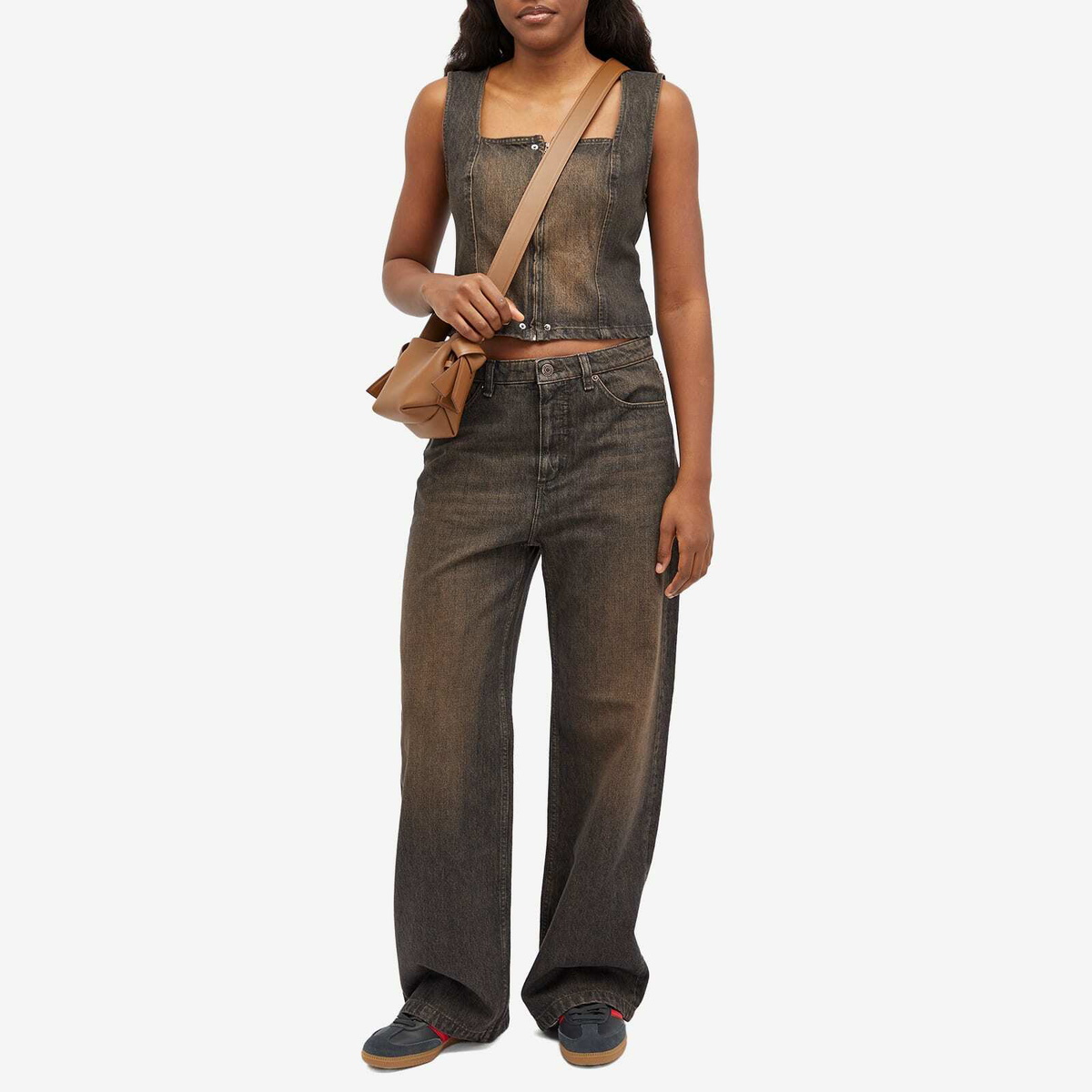 Wood Wood Women's Ellie Baggy Jeans in Burnt Orange Wash