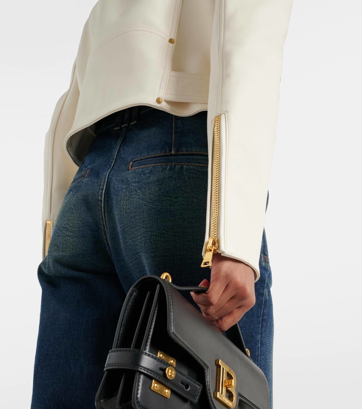 Balmain Leather biker jacket