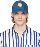 A.P.C. Blue Printed Denim Cap