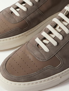 Common Projects - BBall Suede-Trimmed Leather Sneakers - Brown