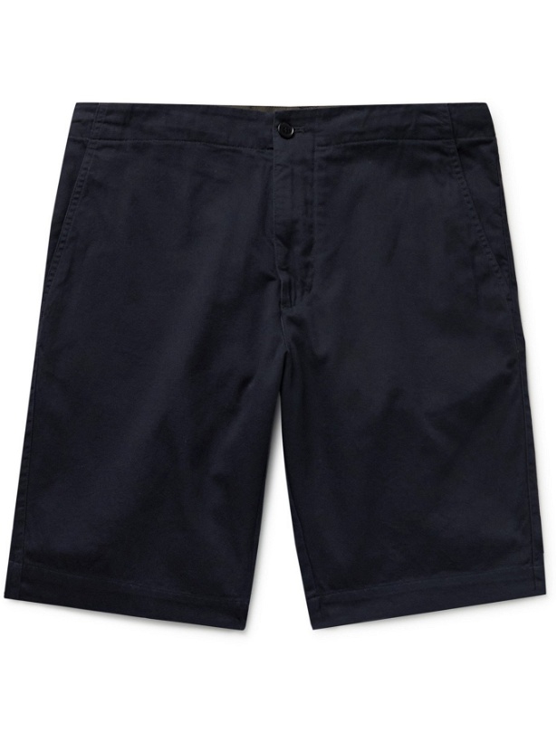 Photo: ASPESI - Cotton-Gabardine Bermuda Shorts - Blue