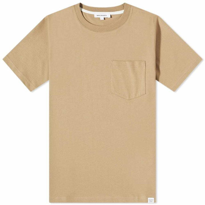 Photo: Norse Projects Men's Johannes Standard Pocket T-Shirt in Utility Khaki