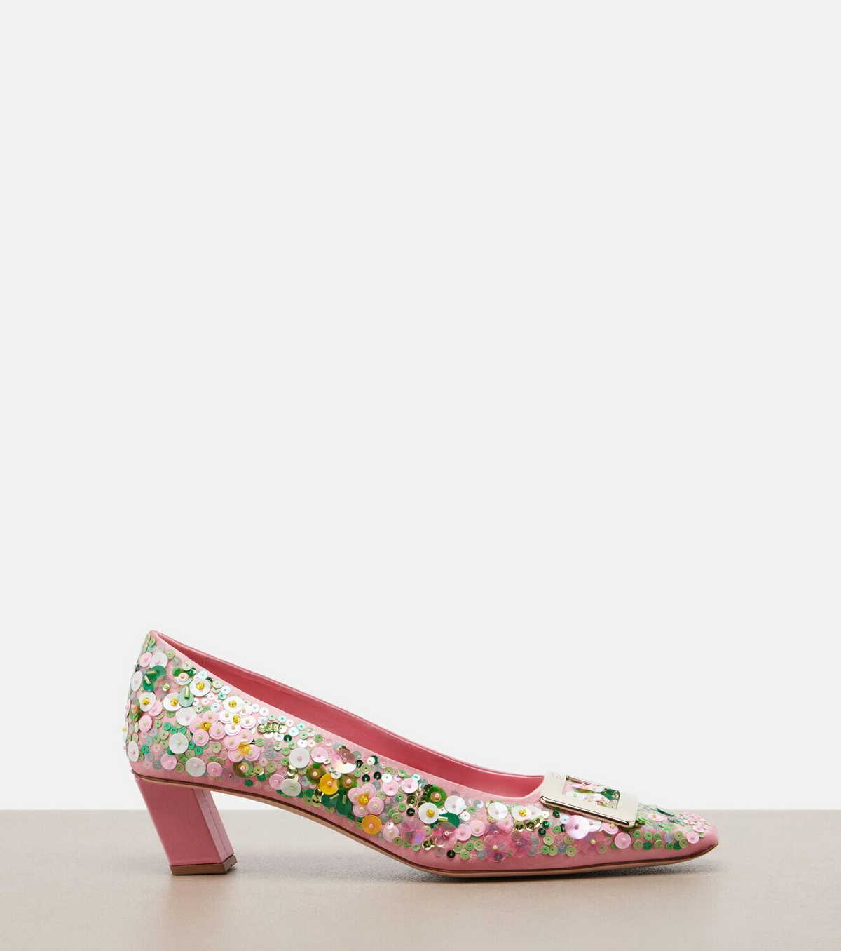 Roger Vivier Belle Vivier beaded satin pumps