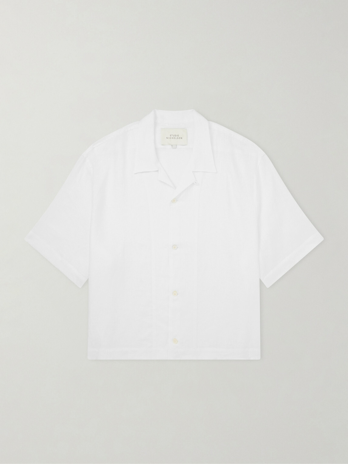 Studio Nicholson - Convertible-Collar Linen Shirt - White