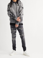 AMIRI - Thrasher Skinny-Fit Panelled Distressed Jeans - Gray