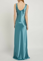 Galvan Valletta Satin Maxi Dress Blue