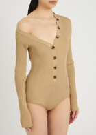 A.W.A.K.E Mode Ribbed Knitted Bodysuit Ecru