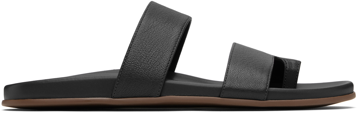 The Row Black Hugh Sandals