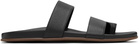 The Row Black Hugh Sandals