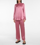 Asceno - London silk satin pajama pants