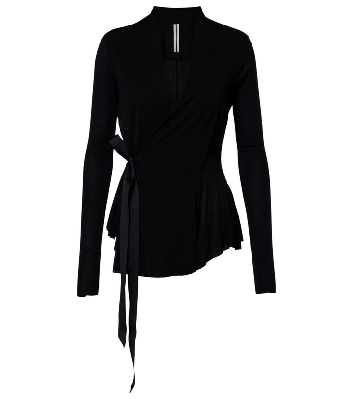 Photo: Rick Owens Bow-detail wrap cardigan