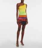 Louisa Ballou - Plunge one-shoulder minidress