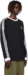 adidas Originals Black 3-Stripes Long Sleeve T-Shirt