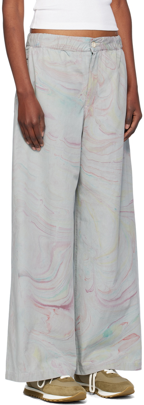 The Elder Statesman Gray Marble Gabber Trousers