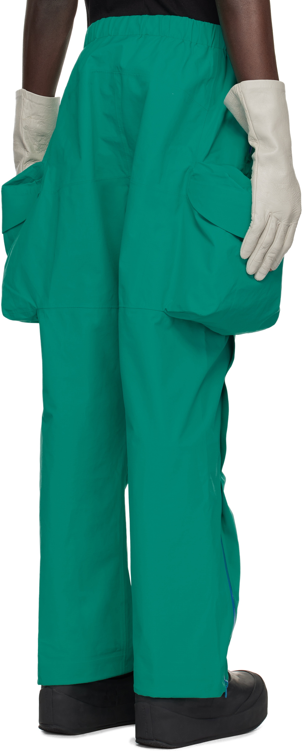 Dingyun Zhang Green 3D Pocket Ski Trousers