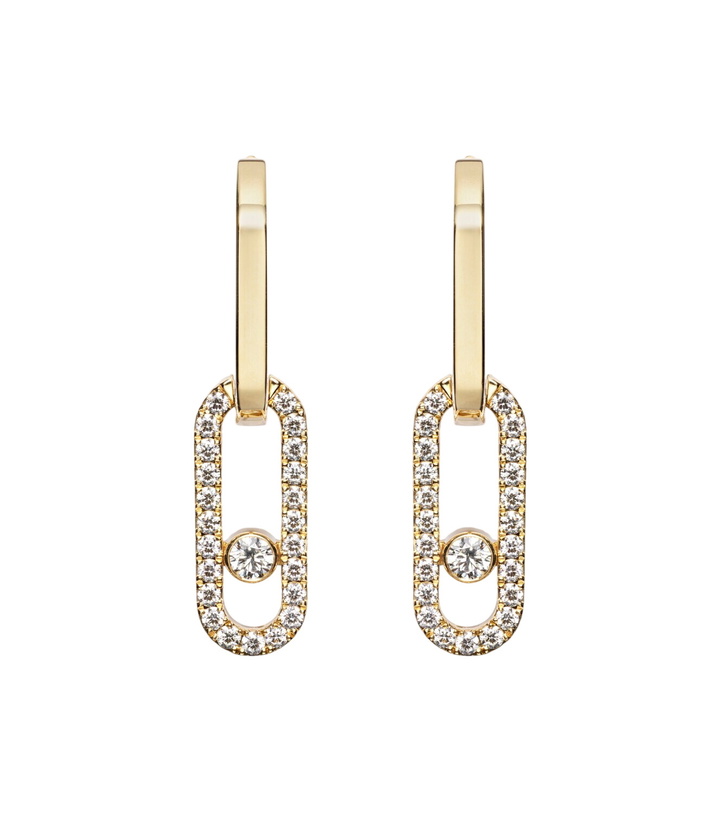 Photo: Messika Move Link 18kt gold earrings with diamonds