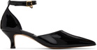 Recto Black Logo Buckle Heels