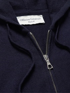 OFFICINE GÉNÉRALE - Brushed Merino Wool Zip-Up Hoodie - Blue