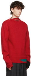 Raf Simons Red Vintage Knit Sweater