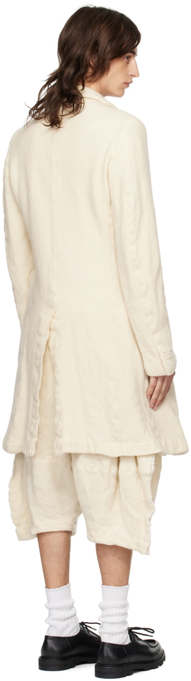 Comme des Garçons Homme Plus Off-White Brushed Coat