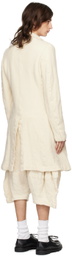 Comme des Garçons Homme Plus Off-White Brushed Coat