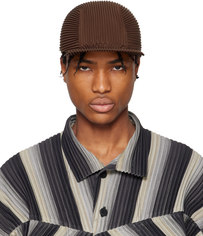 Photo: HOMME PLISSÉ ISSEY MIYAKE Brown Pleats Cap