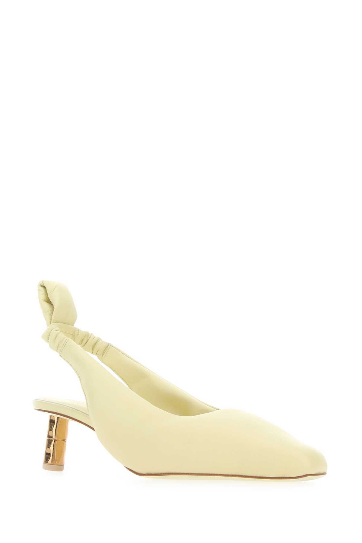 BOYY Pastel Yellow Nappa Leather Puffy Pumps