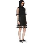 McQ Alexander McQueen Black Hybrid Hoodie Dress