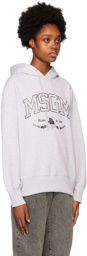 MSGM Gray Collegiate Hoodie
