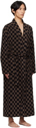 Baina Black & Brown Sulis Bathrobe