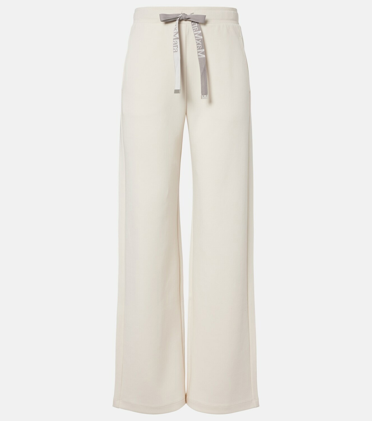 'S Max Mara Cotton-blend jersey wide-leg sweatpants