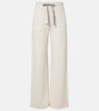 'S Max Mara Cotton-blend jersey wide-leg sweatpants