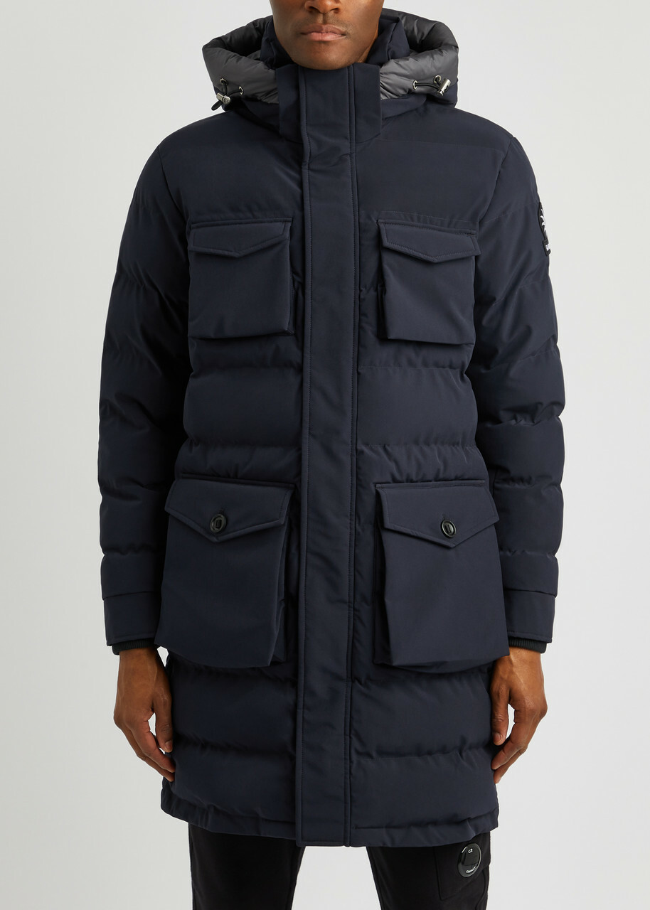 Sandbanks Branksome Quilted Shell Coat Navy