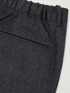 Incotex - Straight-Leg Brushed-Wool Trousers - Gray