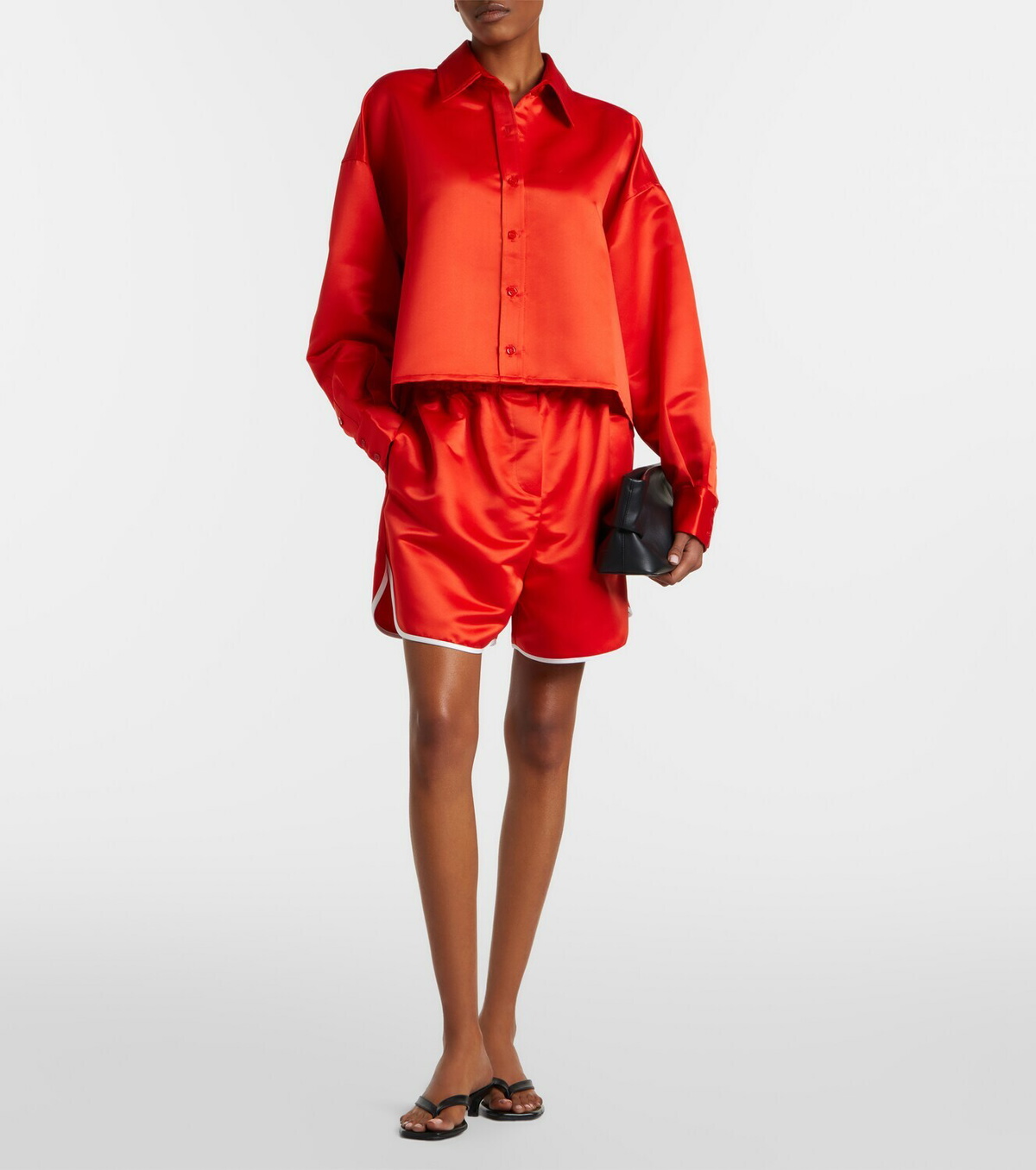 The Frankie Shop Adia satin shorts