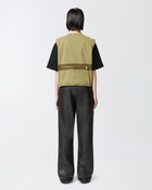 Pinko Multi Pocket Fisherman Style Vest Four Leaf Clover Green