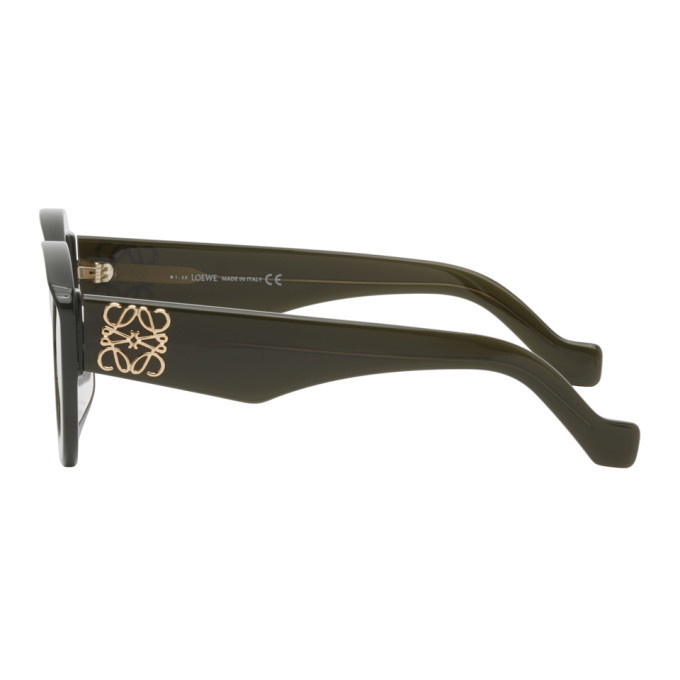 Loewe Women's Green Anagram Mask Sunglasses For Sale at 1stDibs