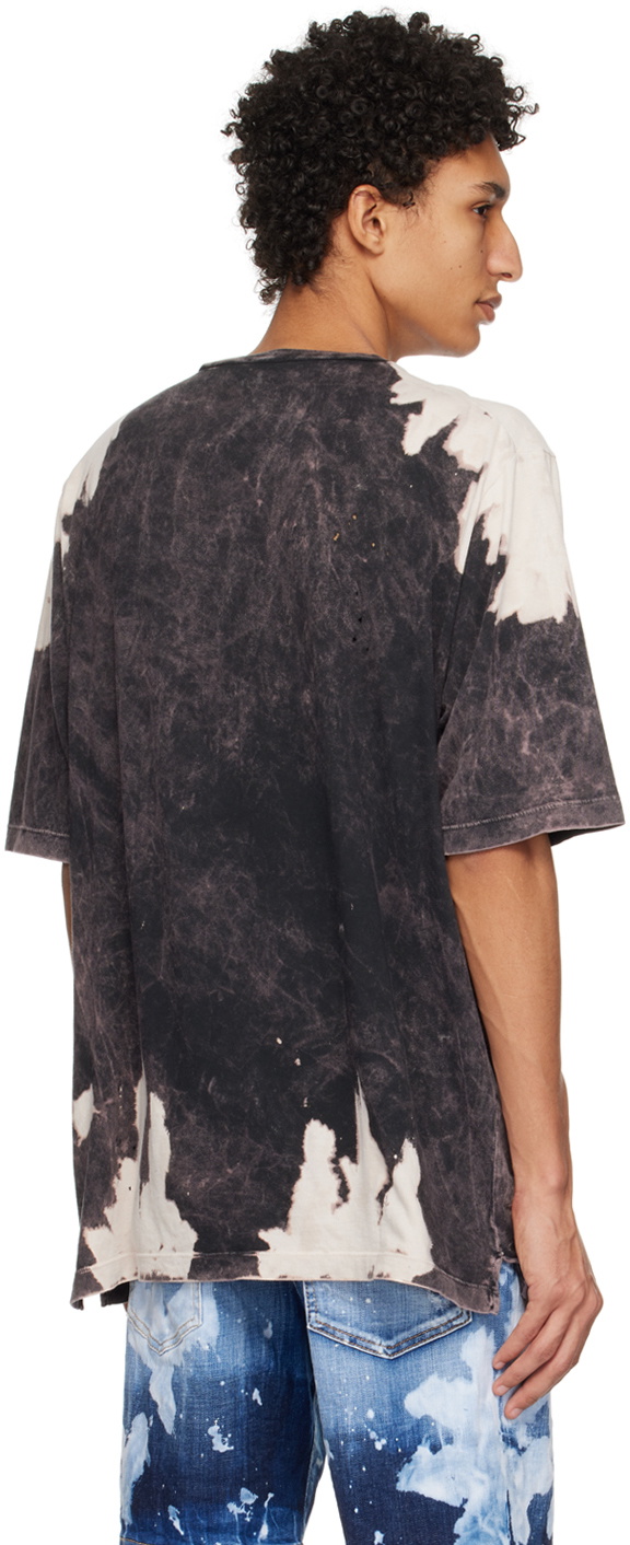Dsquared2 Black & Off-White Tie-Dye T-Shirt