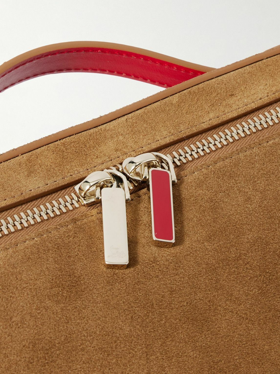 Christian Louboutin - Djanis Leather and Rubber-Trimmed Suede Messenger Bag