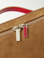 Christian Louboutin - Djanis Leather and Rubber-Trimmed Suede Messenger Bag