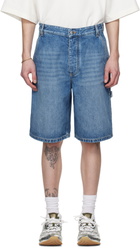 Bottega Veneta Blue Vintage Cargo Denim Shorts