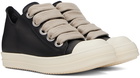 Rick Owens Black Porterville Jumbo Laced Low Sneaks Sneakers