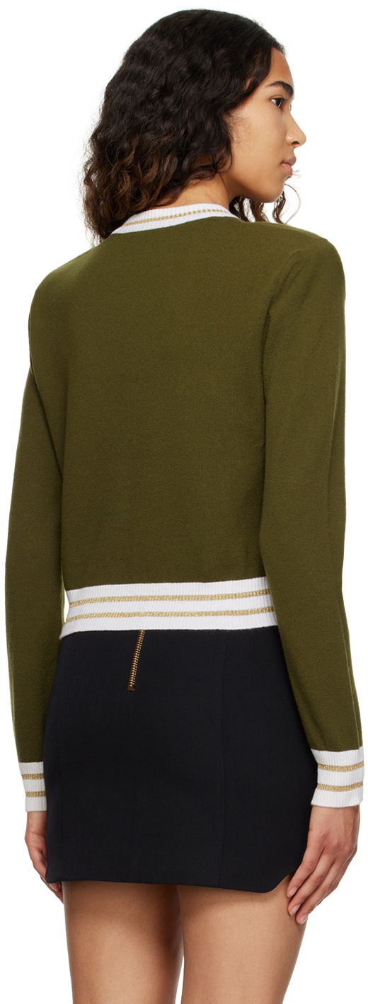 Balmain Khaki Cropped Sweater Balmain